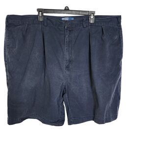 Polo Ralph Lauren Mens Shorts Size 48B Blue Big Tyler Khaki Cotton Chino Pony